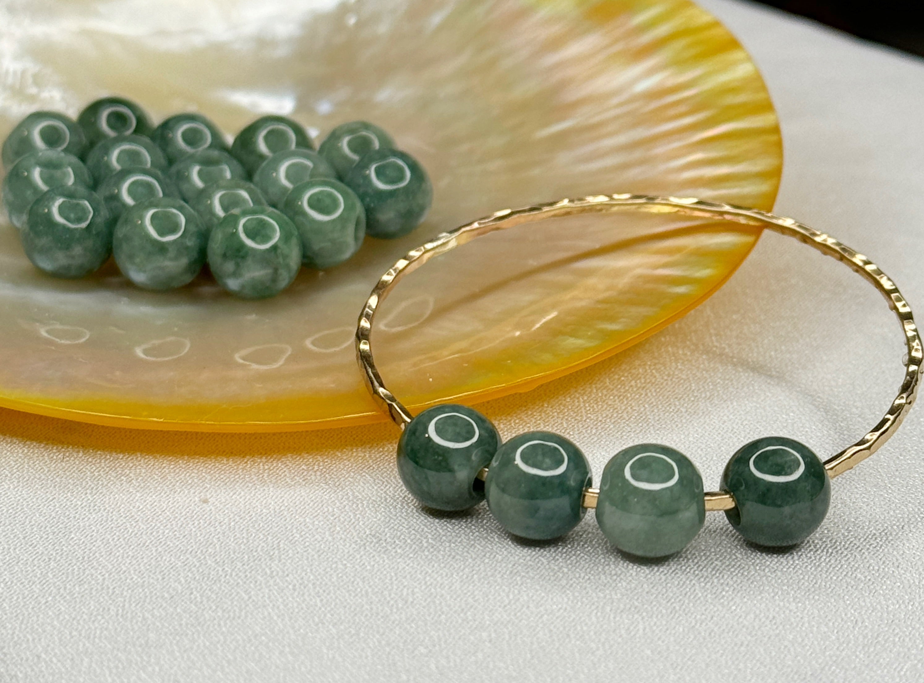 12 Authentic Burmese Jade cheapest Bead